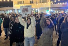 Два протеста в Сандански срещу правителството за една вечер